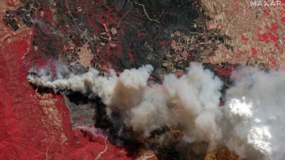 Φωτιά στην Αλεξανδρούπολη: Σοκαριστικές φωτογραφίες από δορυφόρο αποκαλύπτουν το μέγεθος της καταστροφής